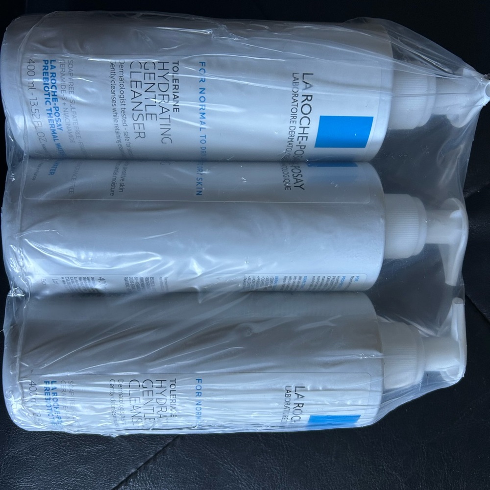 La Roche-Posay Hydrating Gentle Cleanser - White (3 Bottles 13.52 oz) NEW